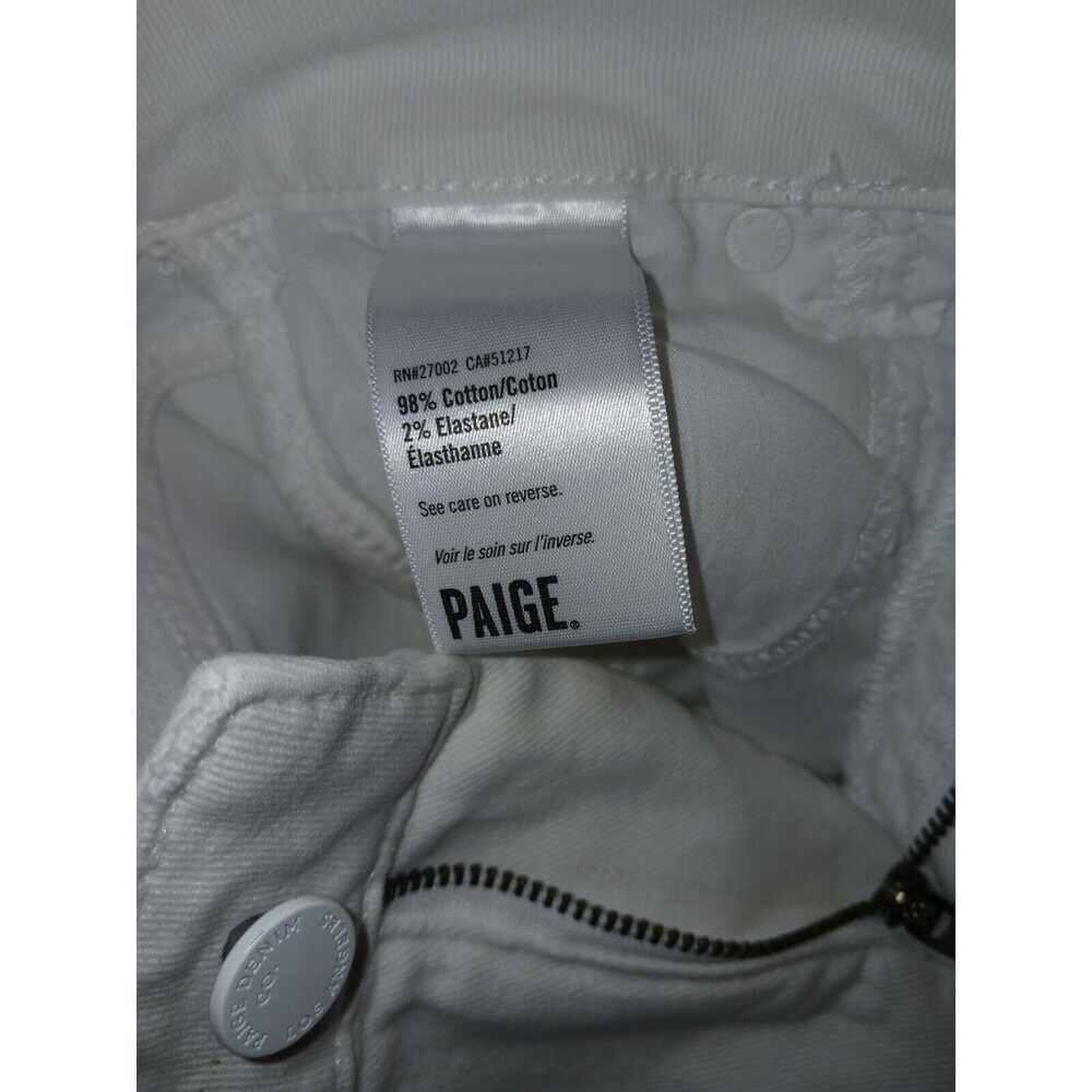 Paige‎ Cutoff White Bermuda Shorts  Women Sz 23 Stretch Distressed Raw Hem NWOT - Picture 4 of 6